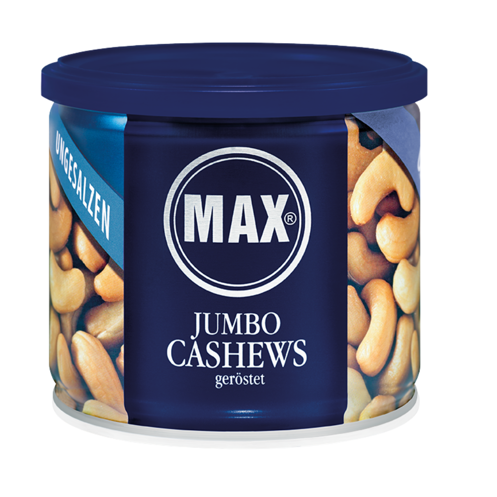 Jumbo Cashews geröstet, ohne Salz, 6er Karton